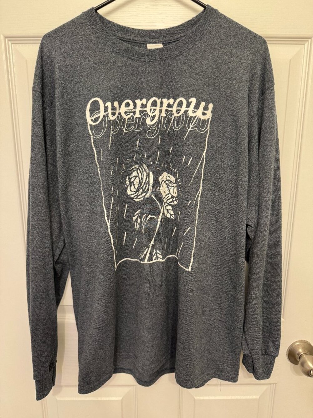 Overgrow Rainy Roses - Dark Heather Grey Long Sleeve